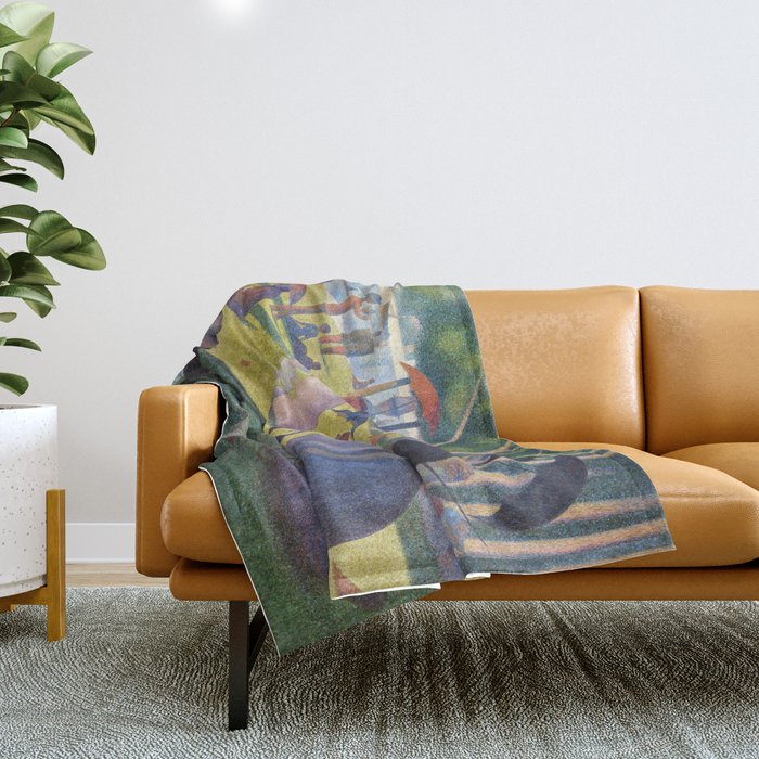 A Sunday On La Grande Jatte By Georges Seurat, 1884 Throw Blanket