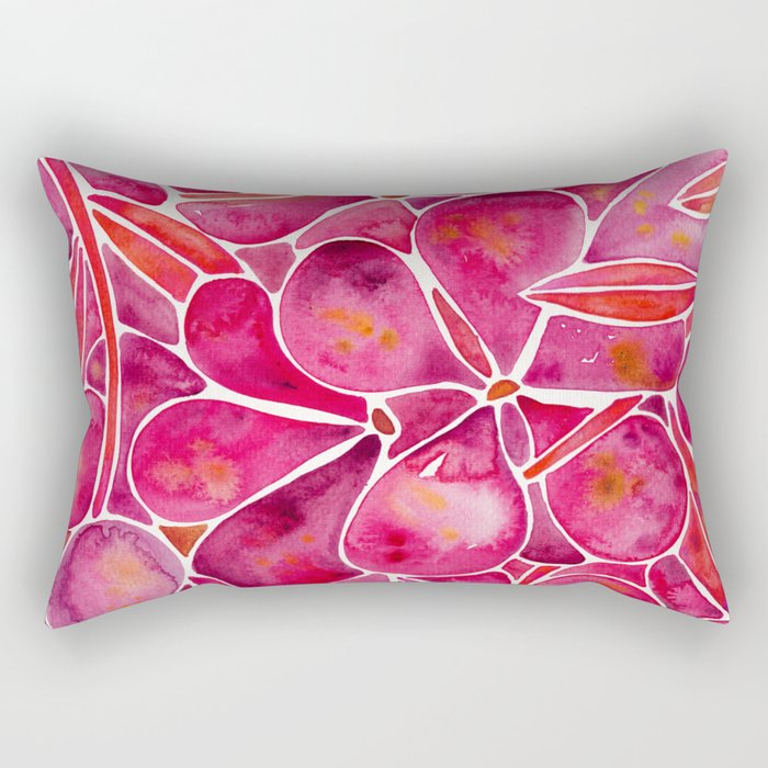 Orchid Wall - Magenta Palette Rectangular Pillow