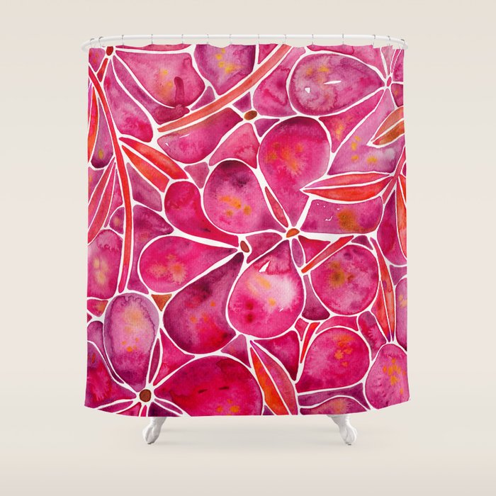 Orchid Wall - Magenta Palette Shower Curtain