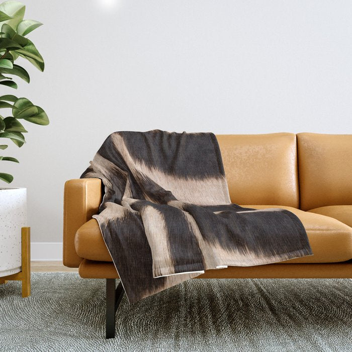 Zebra - Zebra Stripes -Zebra Skin - Genuine - Beautiful  Throw Blanket