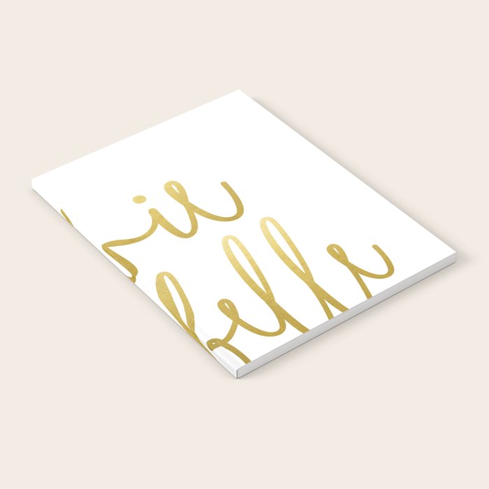 La Vie Est Belle #Homestorie #Typography #Buyart Notebook