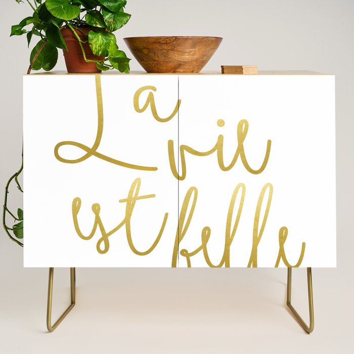 La Vie Est Belle #Homestorie #Typography #Buyart Credenza