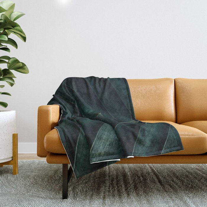 Green Leaves - Nature Photography Throw Blanket