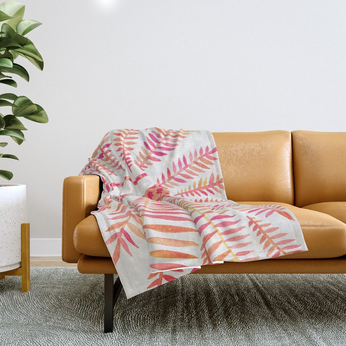 Jaguar - Pink Ombrã© Palette Throw Blanket