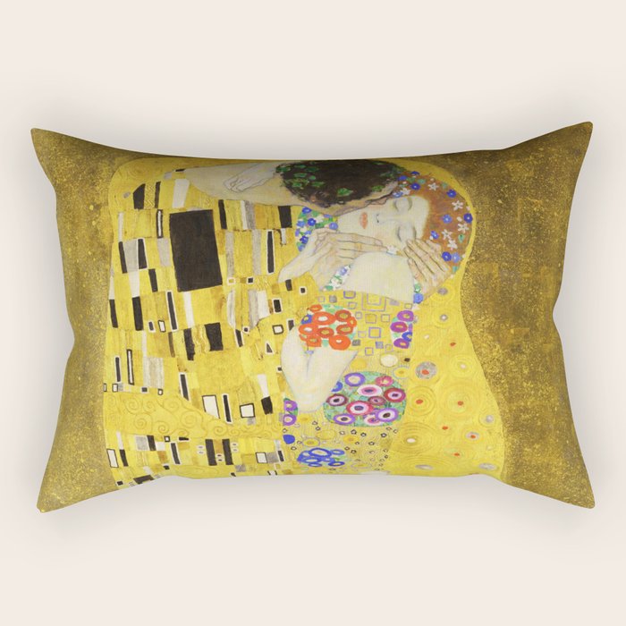 The Kiss - Gustav Klimt, 1907 Rectangular Pillow