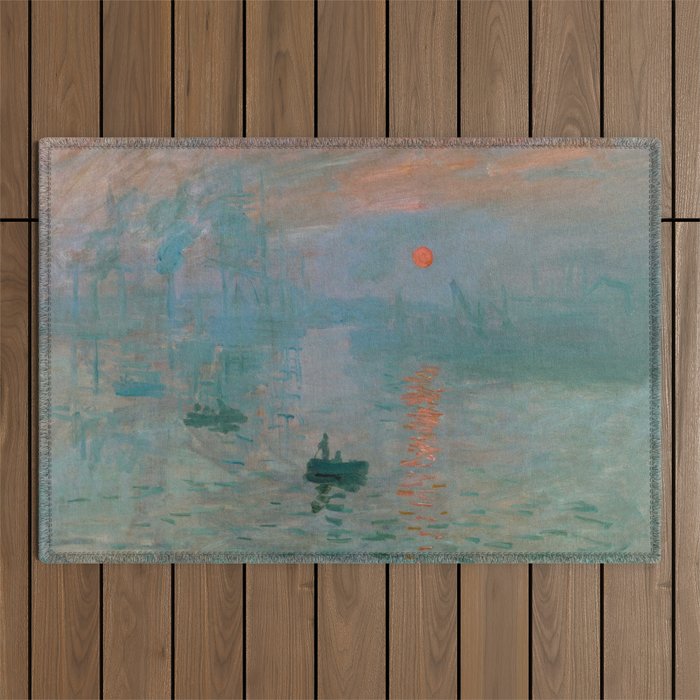 Monet - Impression, Sunrise, 1872 Outdoor Rug