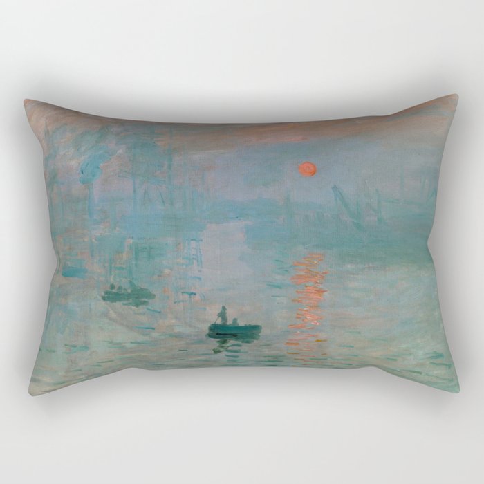 Monet - Impression, Sunrise, 1872 Rectangular Pillow