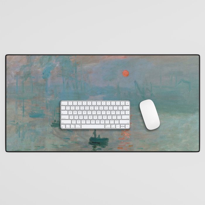 Monet - Impression, Sunrise, 1872 Desk Mat