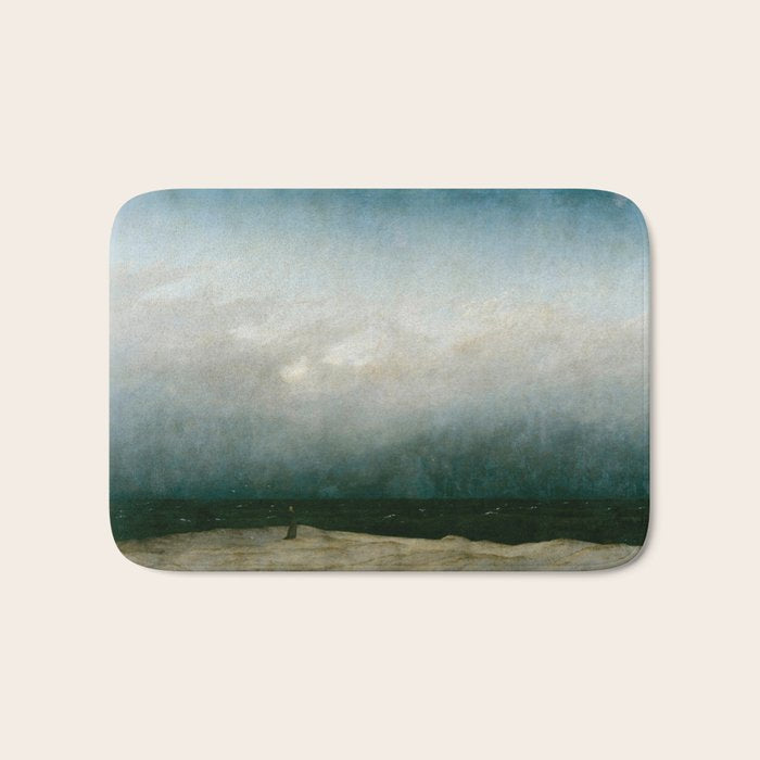 The Monk By The Sea By Caspar David Friedrich 1808 Bath Mat