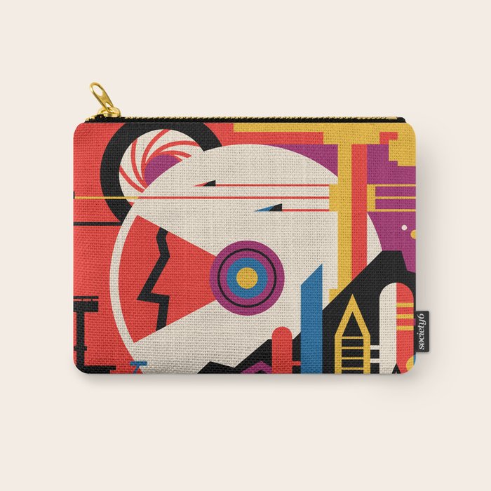 Nasa Retro Space Travel Poster #9 Mars Carry All Pouch