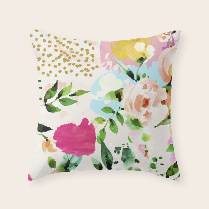 Floral Blush #Homestorie #Decor #Buyart Throw Pillow