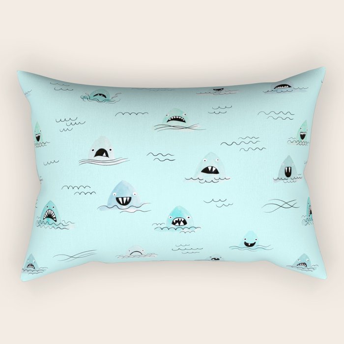 Sharkhead - Shark Pattern Rectangular Pillow