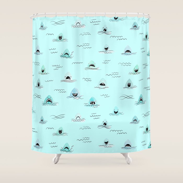 Sharkhead - Shark Pattern Shower Curtain
