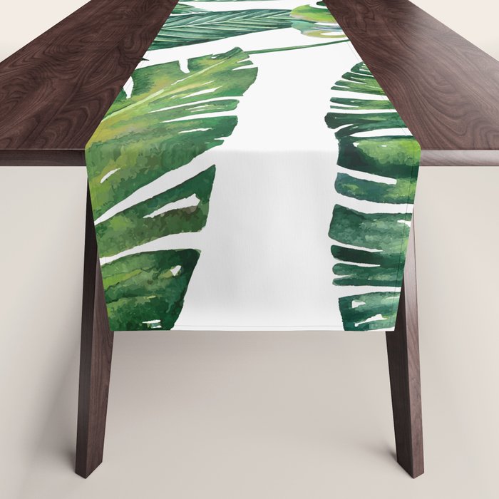 Jungle Leaves, Banana, Monstera #Homestorie Table Runner