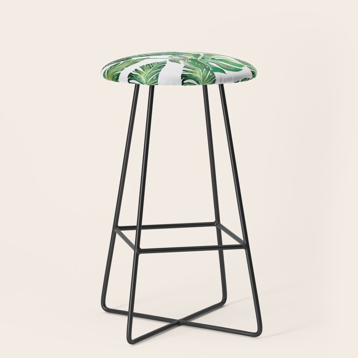 Jungle Leaves, Banana, Monstera #Homestorie Stool
