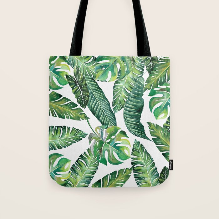 Jungle Leaves, Banana, Monstera #Homestorie Tote Bag