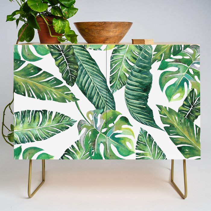 Jungle Leaves, Banana, Monstera #Homestorie Credenza