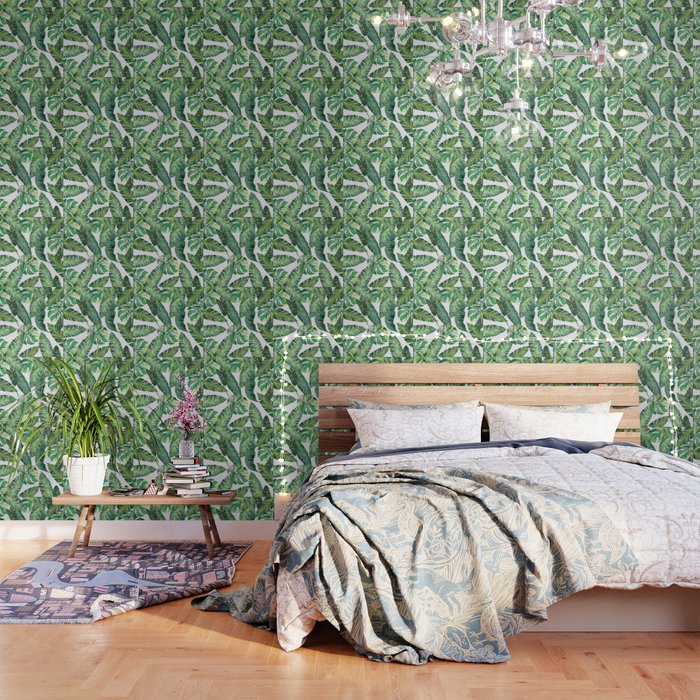 Jungle Leaves, Banana, Monstera #Homestorie Wallpaper