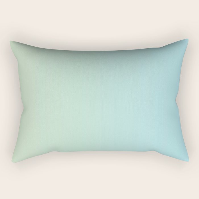 Turquoise Green Blue Gradient Rectangular Pillow