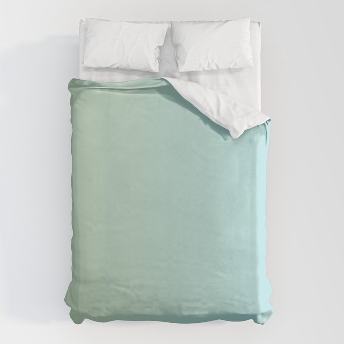 Turquoise Green Blue Gradient Duvet Cover