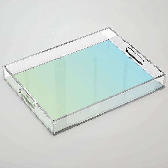 Turquoise Green Blue Gradient Acrylic Tray