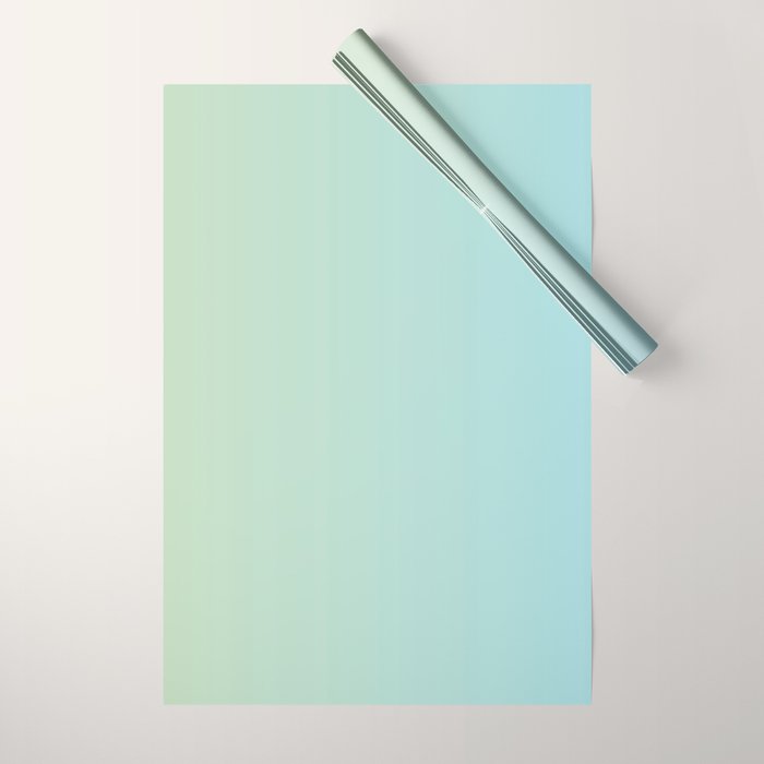 Turquoise Green Blue Gradient Wrapping Paper