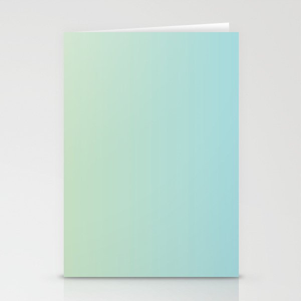 Turquoise Green Blue Gradient Stationery Card