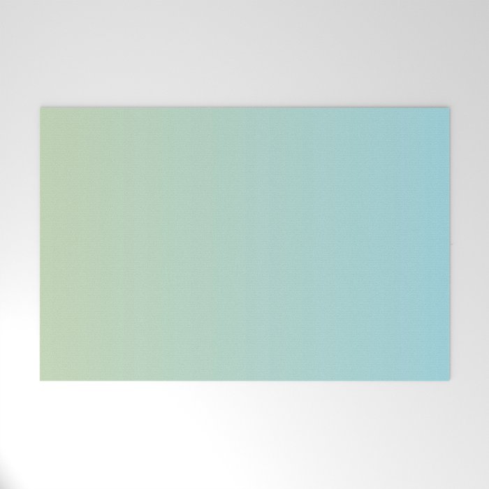 Turquoise Green Blue Gradient Welcome Mat