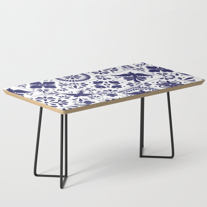 Mexican Talavera Blue Tiles Pattern By Akbaly Coffee Table