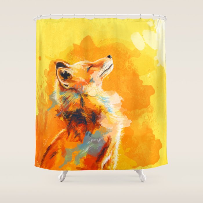 Blissful Light - Fox Portrait Shower Curtain