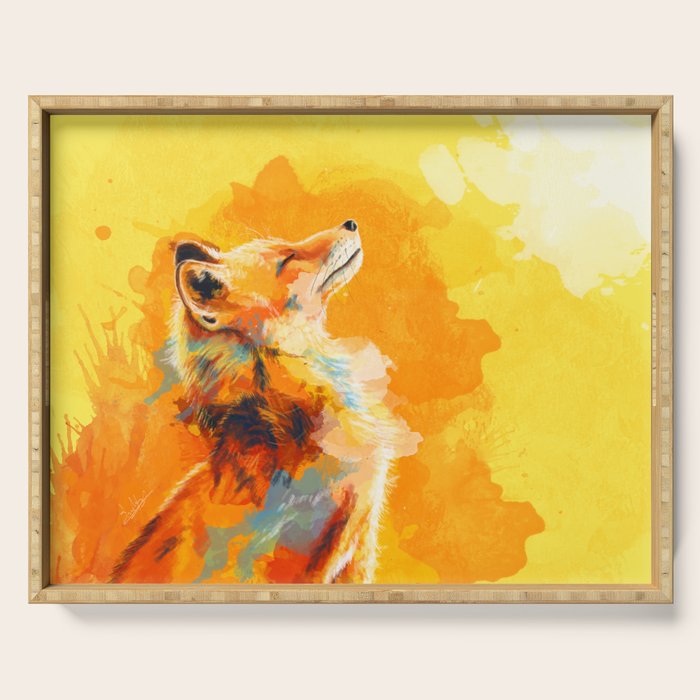 Blissful Light - Fox Portrait Serving Tray