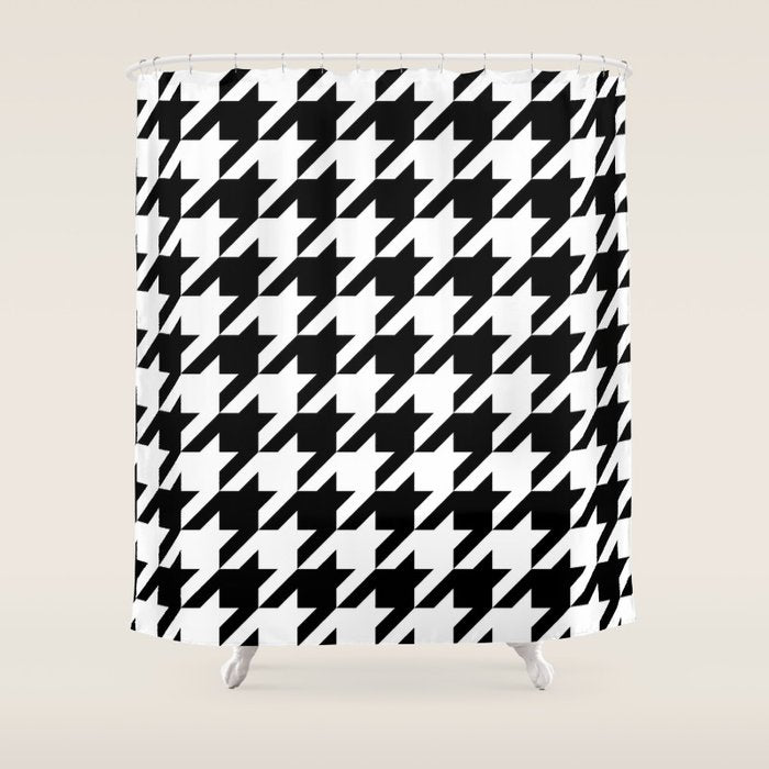 Classic Houndstooth Pattern Shower Curtain