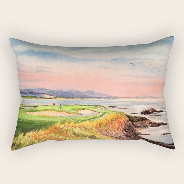 Pebble Beach Golf Course 7th Hole Rectangular Pillow