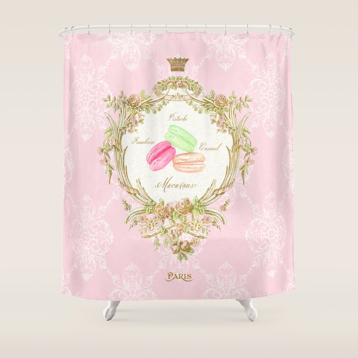 French Patisserie Macarons Shower Curtain