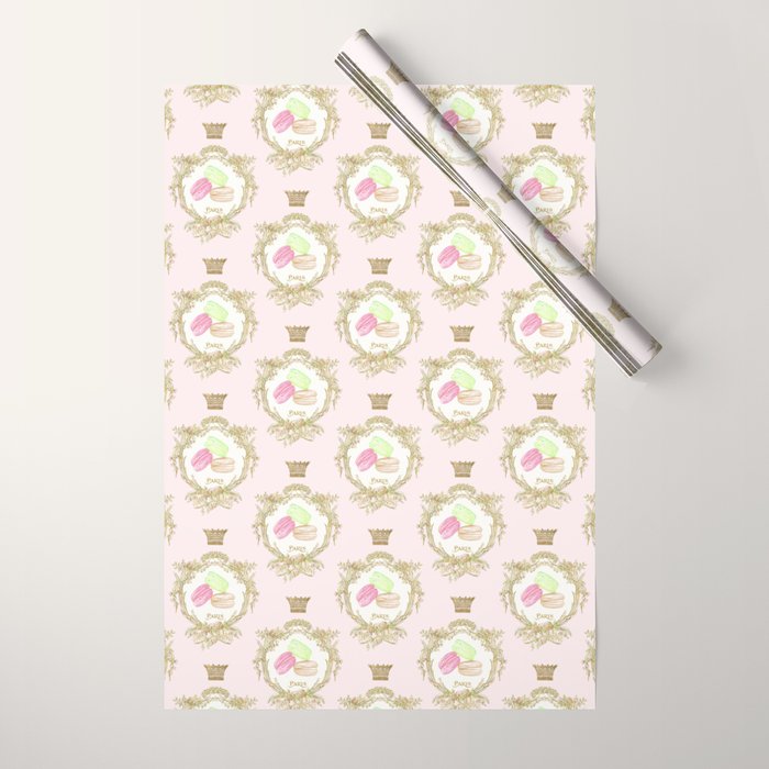 French Patisserie Macarons Wrapping Paper