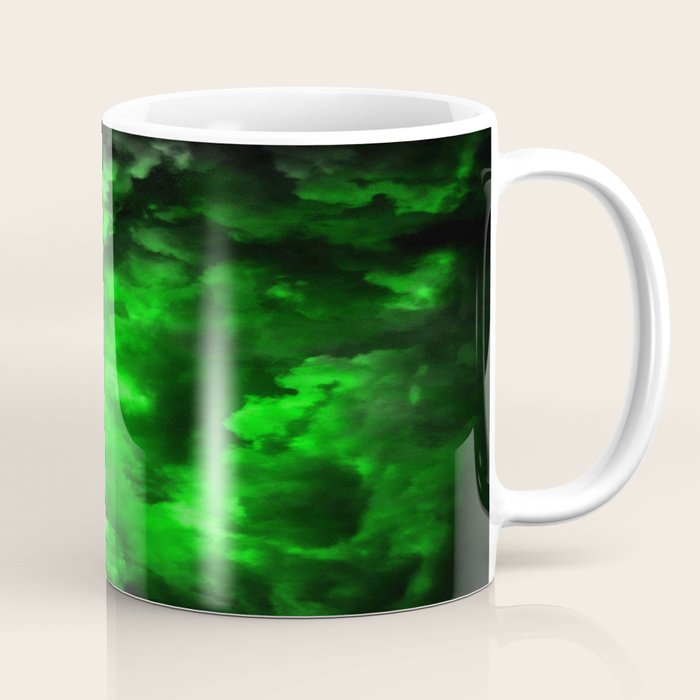 Envy - Abstract In Black And Neon Green Coffee Mug