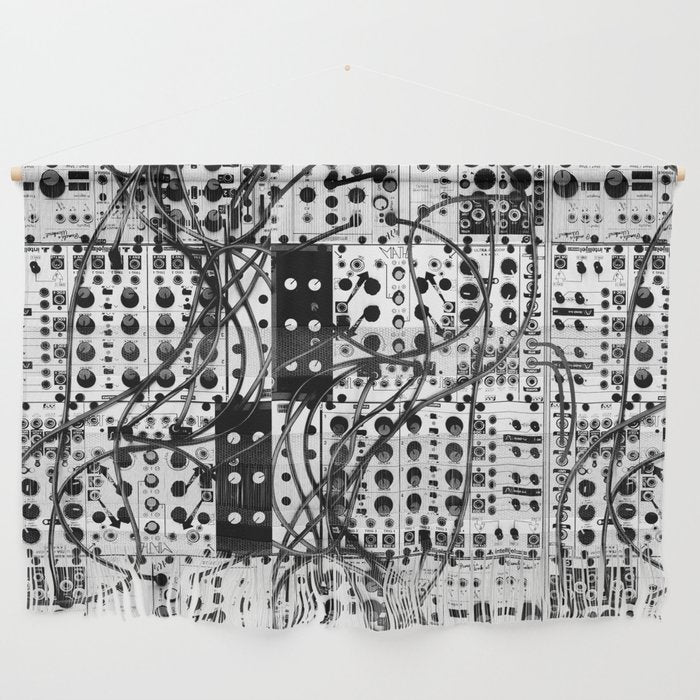 Analog Synthesizer System - Modular Black And White Wall Hanging