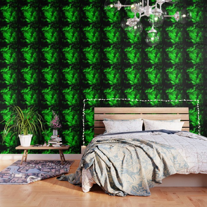 Envy - Abstract In Black And Neon Green Wallpaper