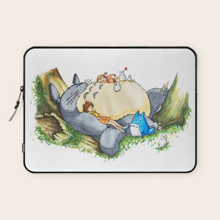Ghibli Forest Illustration Laptop Sleeve