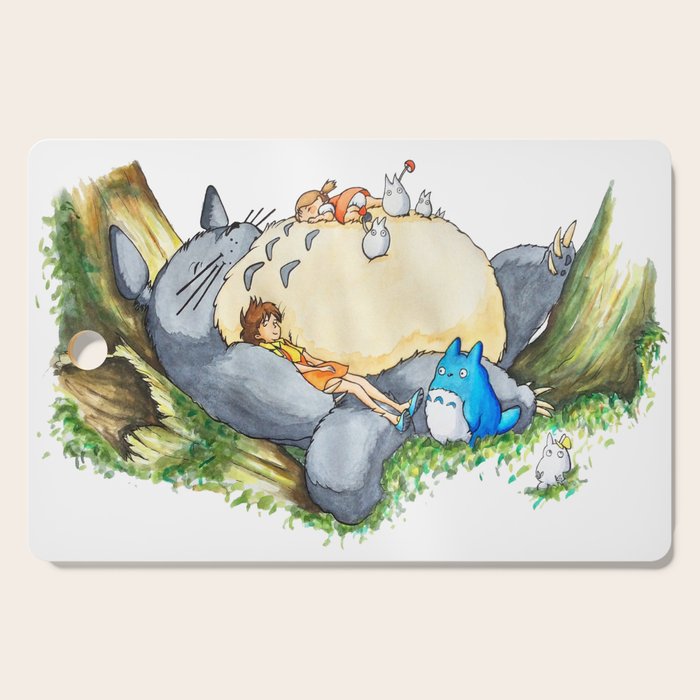 Ghibli Forest Illustration Cutting Board