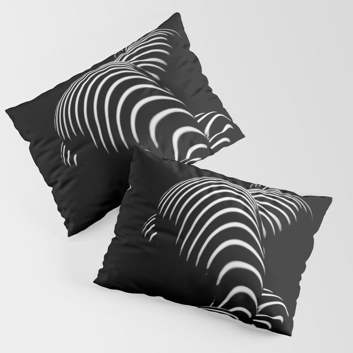 0774-Ar Bbw Sensual Legs Hips And Ass Of A Large Woman Big Beautiful Art Nude Black And White Pillow Sham