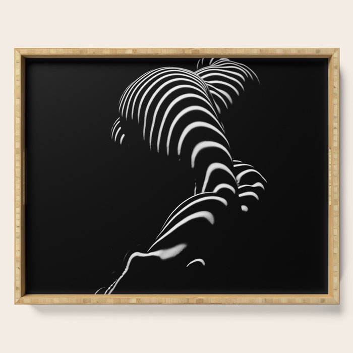 0774-Ar Bbw Sensual Legs Hips And Ass Of A Large Woman Big Beautiful Art Nude Black And White Serving Tray