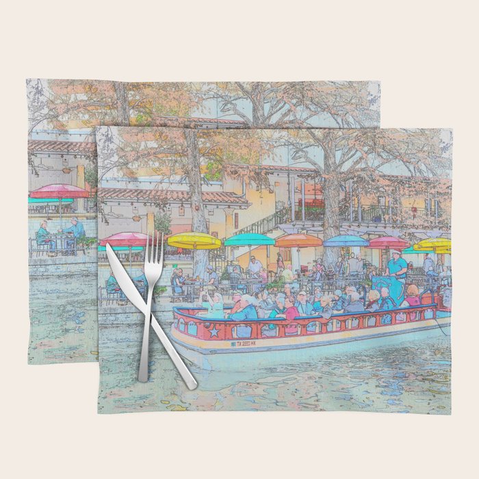 Ride Down The River - San Antonio, Texas Placemat