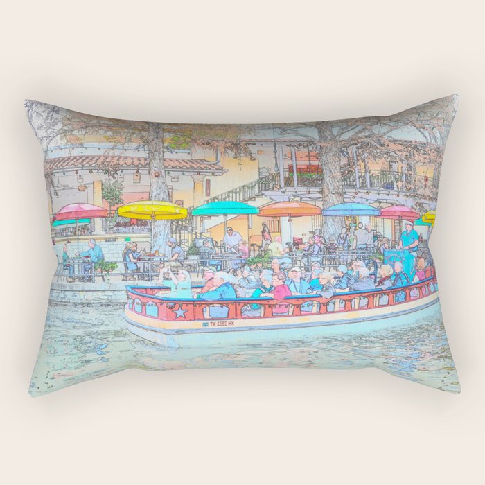 Ride Down The River - San Antonio, Texas Rectangular Pillow