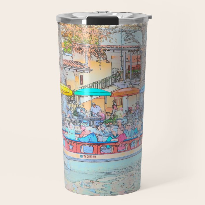 Ride Down The River - San Antonio, Texas Travel Mug