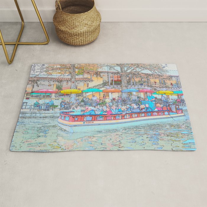 Ride Down The River - San Antonio, Texas Rug