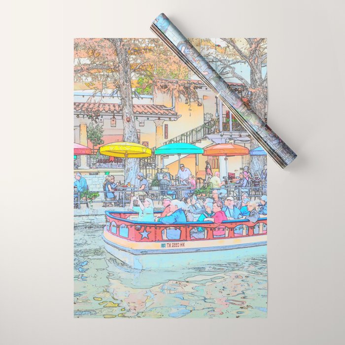 Ride Down The River - San Antonio, Texas Wrapping Paper