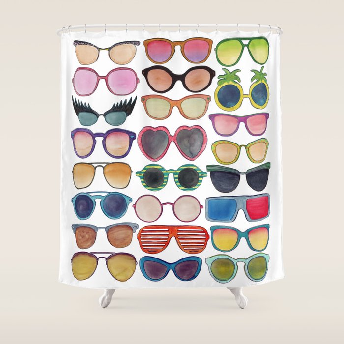 Sunglasses By Veronique De Jong Shower Curtain
