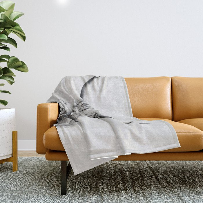 Portrait Of A Highland Cow Throw Blanket