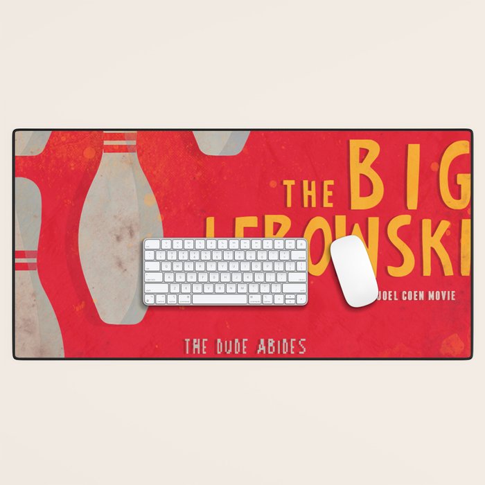 The Big Lebowski - Movie Poster, Coen Brothers Film, Jeff Bridges, John Turturro, Bowling Desk Mat